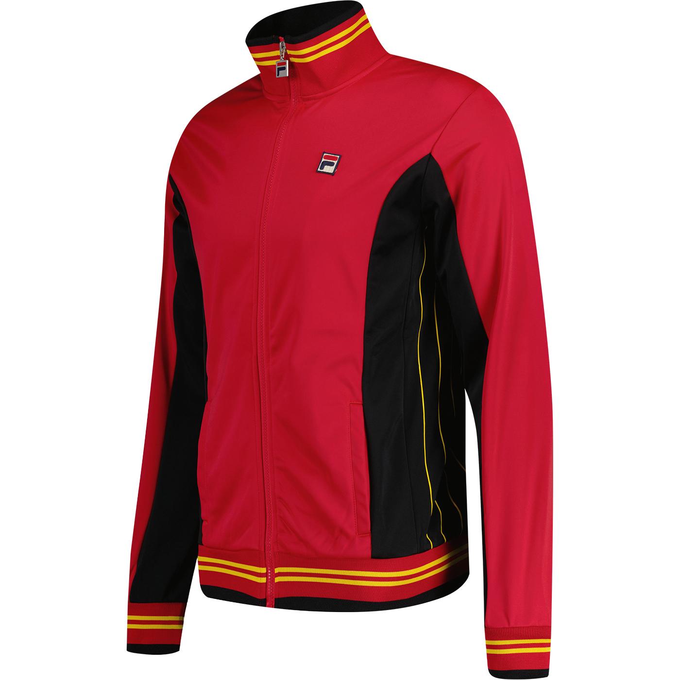 Manne Fila Vintage Retro Sports Track Jacket in Red