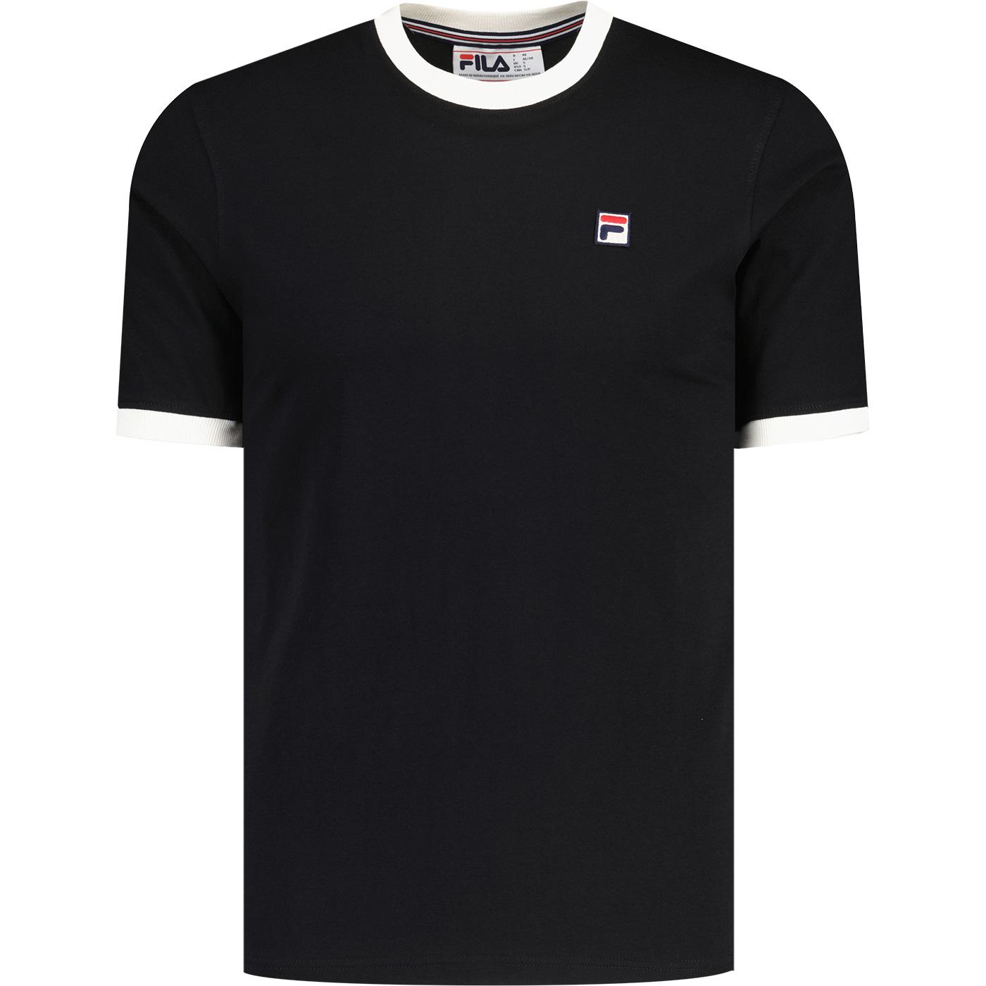 Marconi Fila Vintage Retro 70s Ringer T-shirt B/G