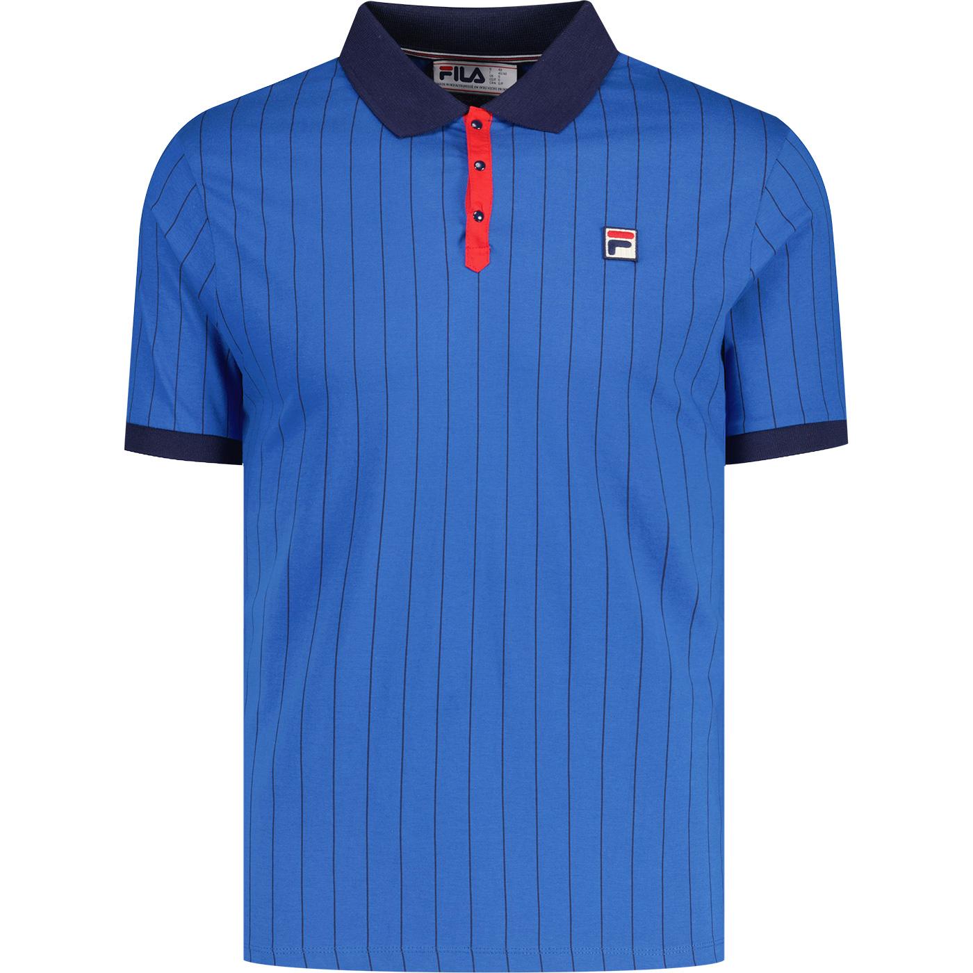 BB1 Fila Vintage Retro Striped Polo Shirt TS/N/R