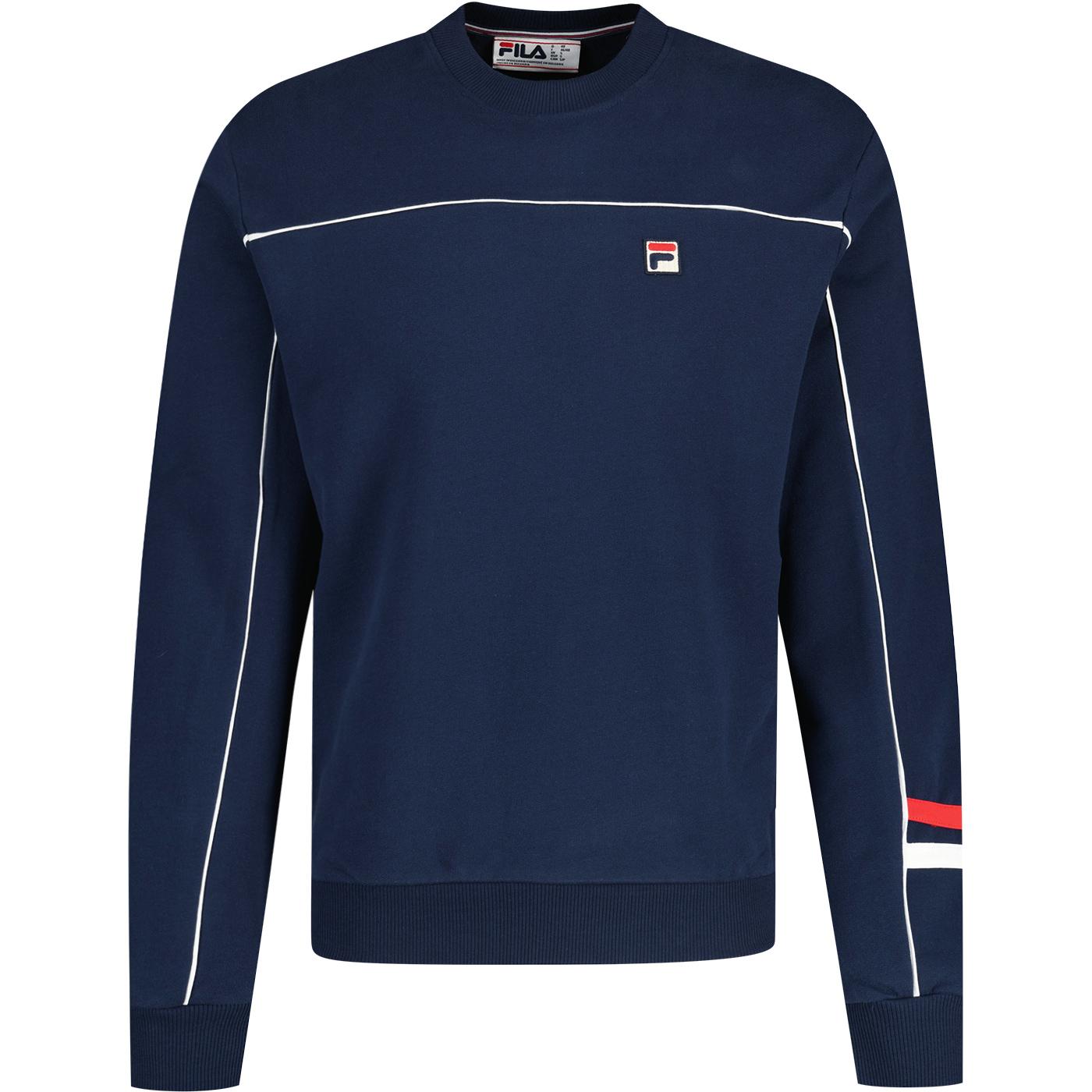 Fila stripe crew sweatshirt hotsell