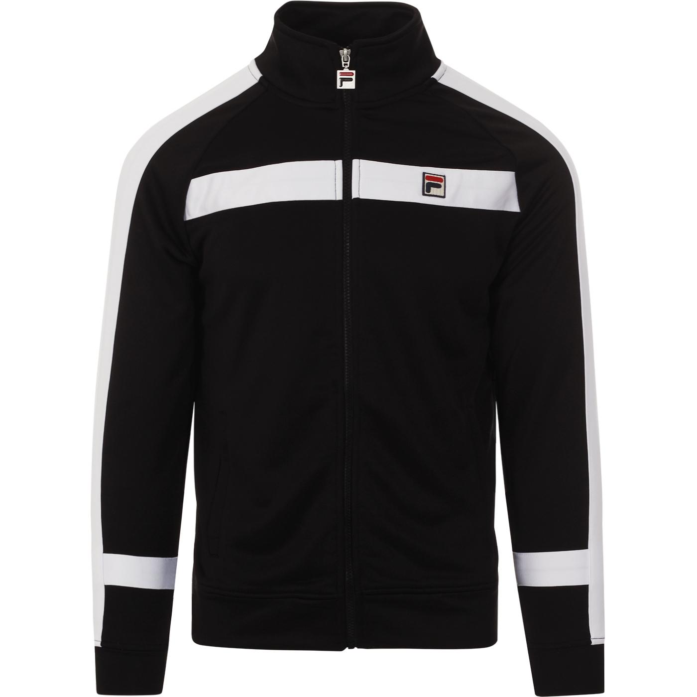 Renzo FILA VINTAGE Retro Track Jacket BLACK/WHITE