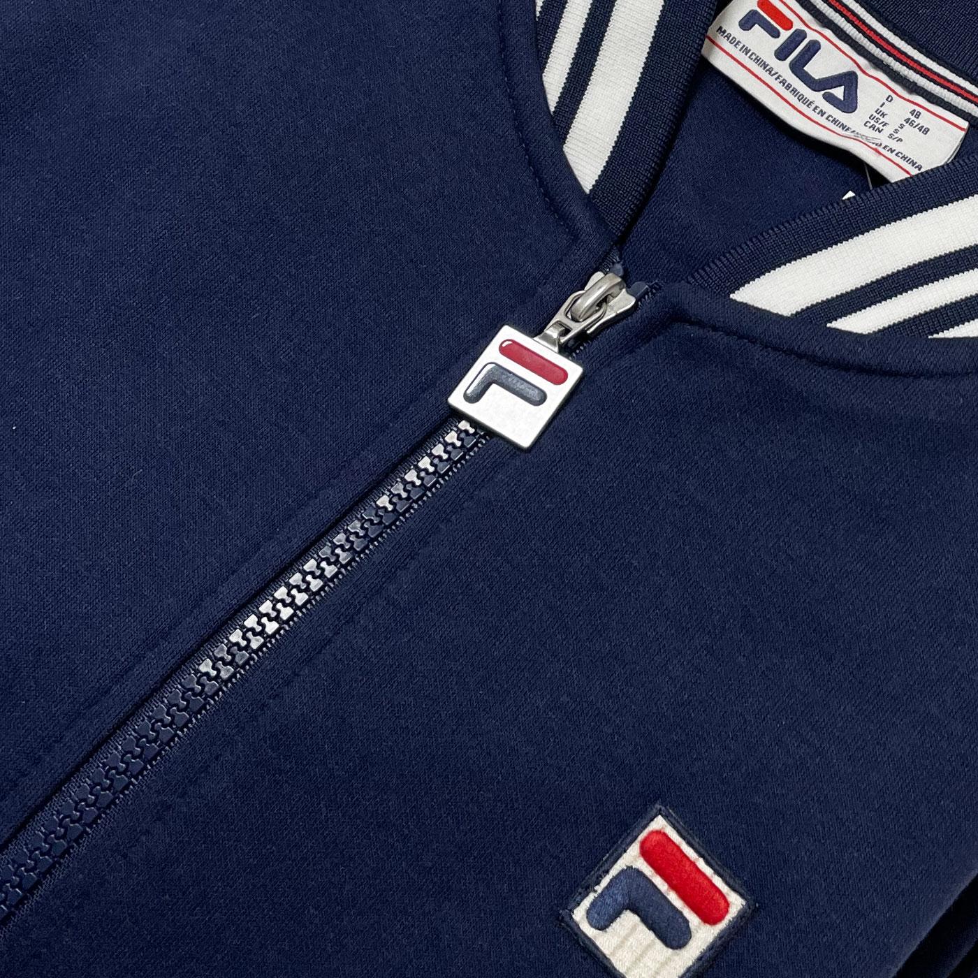 Fila Vintage Settanta 2 Retro 80s Track Jacket in Navy and White