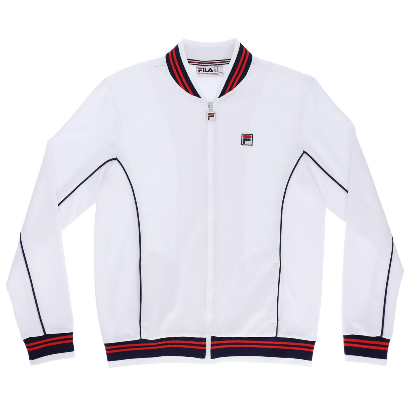 FILA VINTAGE Baranci Retro Tipped England Track Top in White