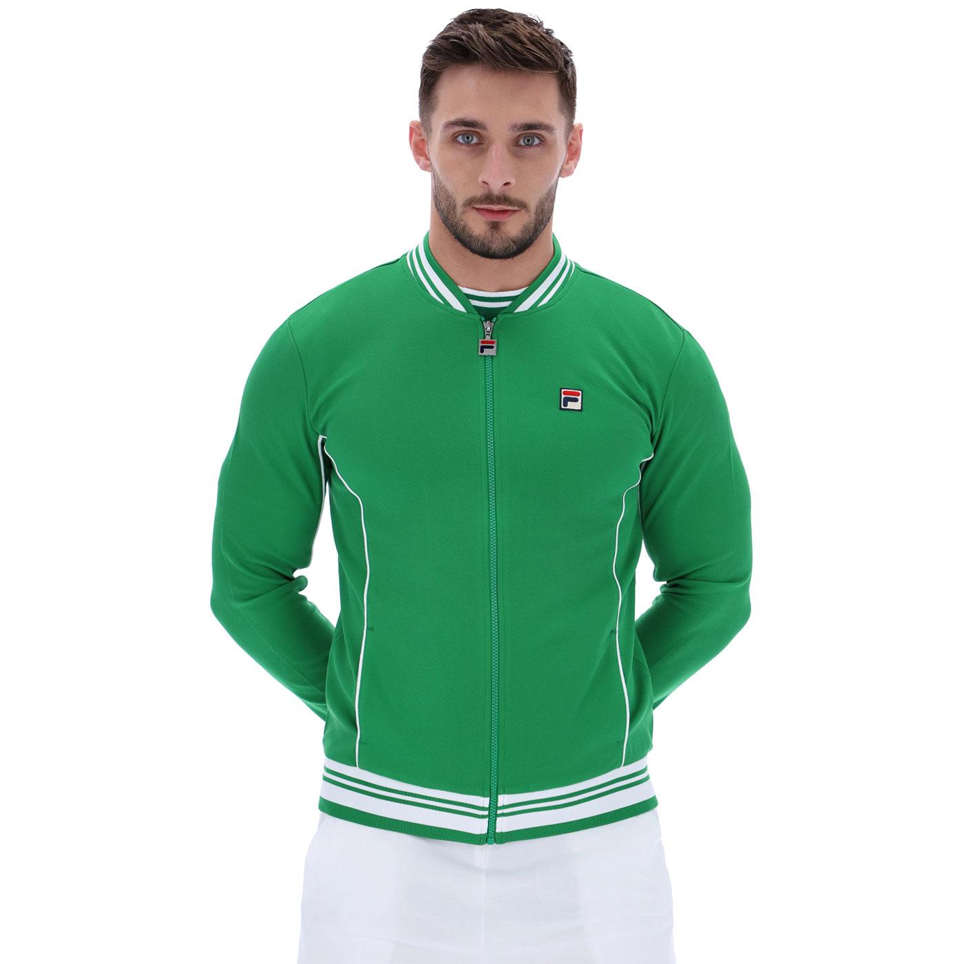 assistent Relaterede Datum FILA VINTAGE Baranci Retro Tipped Ireland Track Top in Green