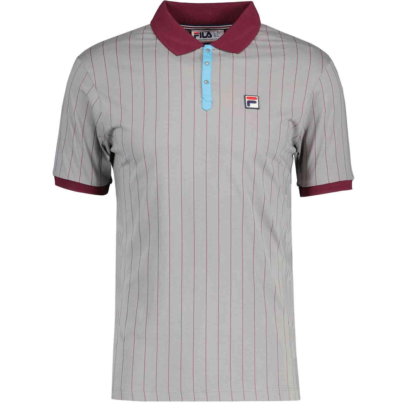 BB1 Fila Vintage Retro Striped Polo Shirt S/WW/CB