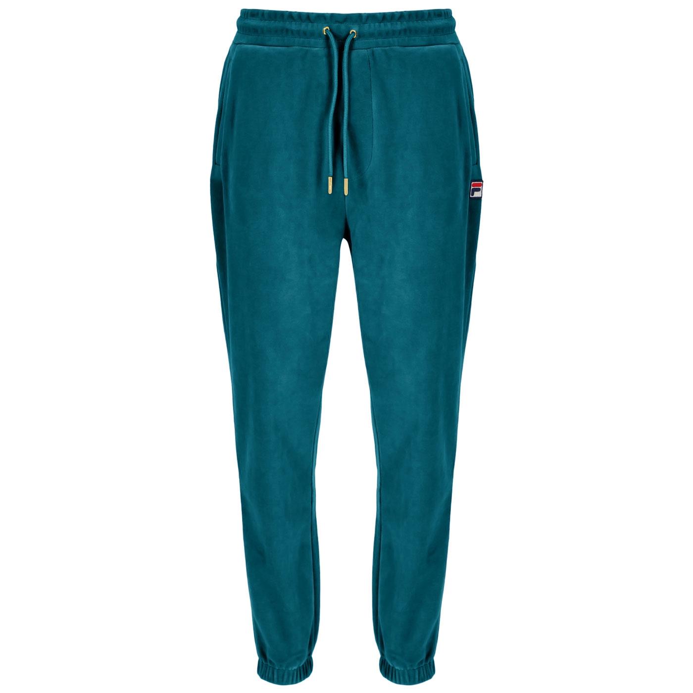 Eddie Fila Vintage Retro 80s Velour Track Pants DL