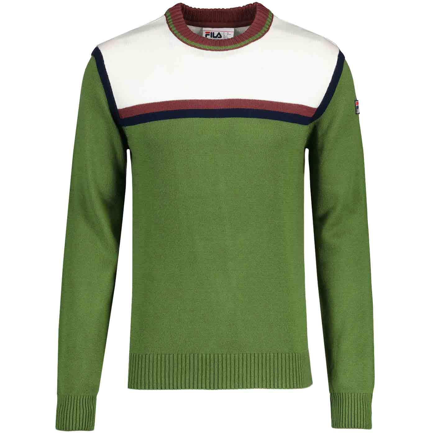 Grayson Fila Vintage Retro Stripe Knit Sweater C/G