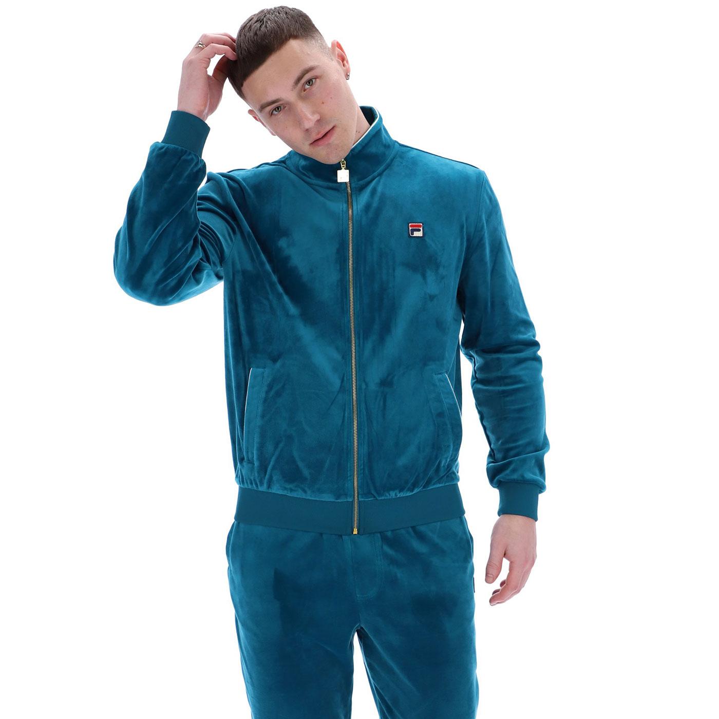 Irving 2 Fila Vintage Retro Velour Track Jacket DL