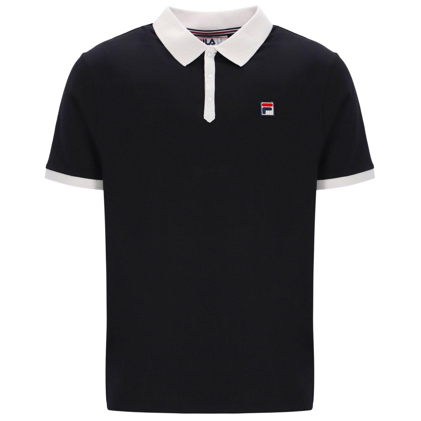 Panatta 2 Fila Vintage Monochrome Polo Shirt B/G