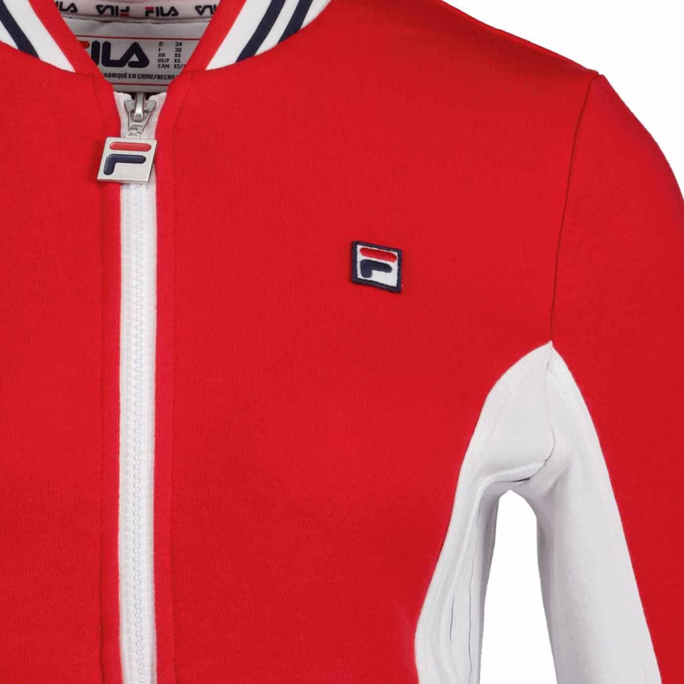 Settanta 2 Fila Vintage French Terry Jacket In Fila Red