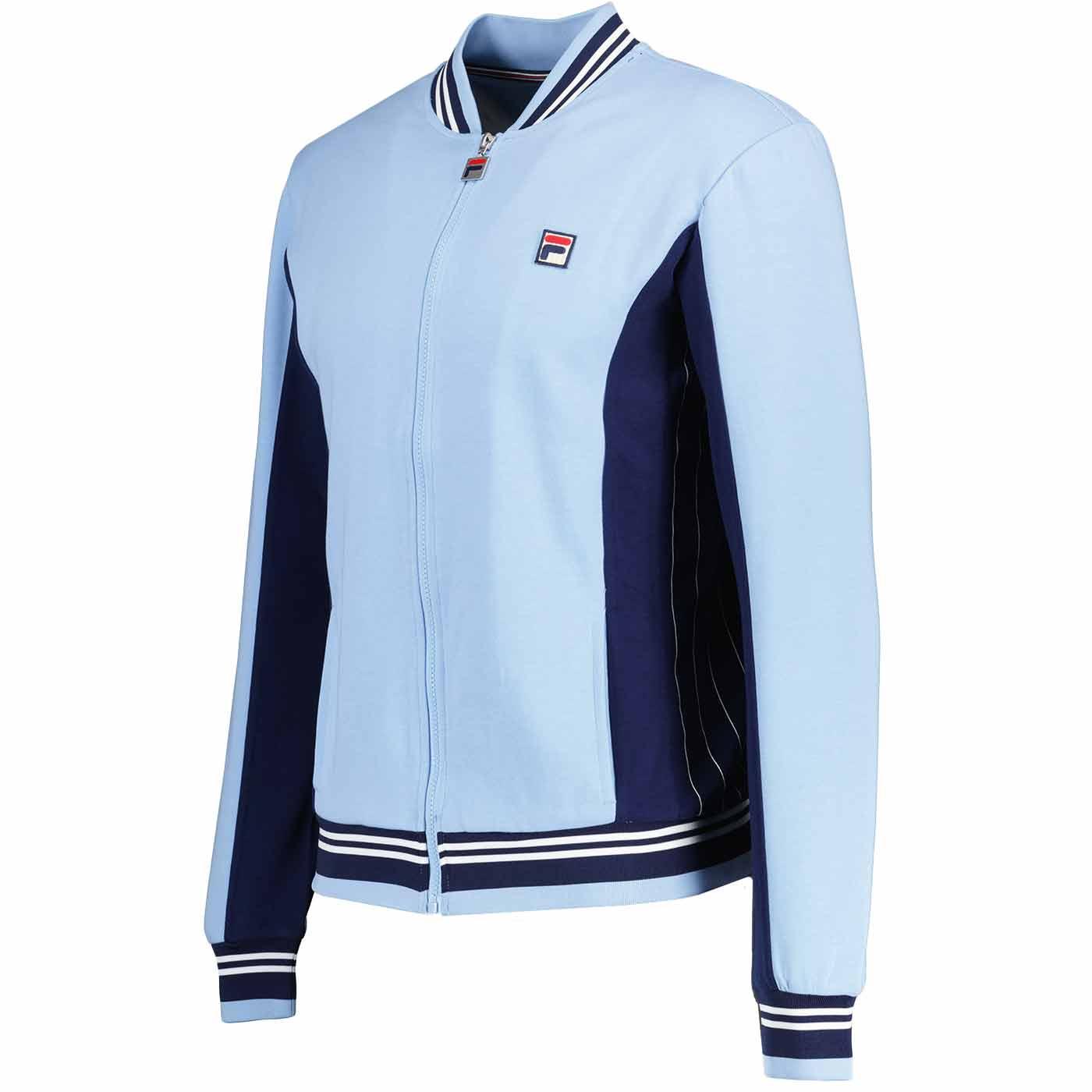 Fila Vintage Settanta Retro Track Top in Blue Bell Navy Gardenia