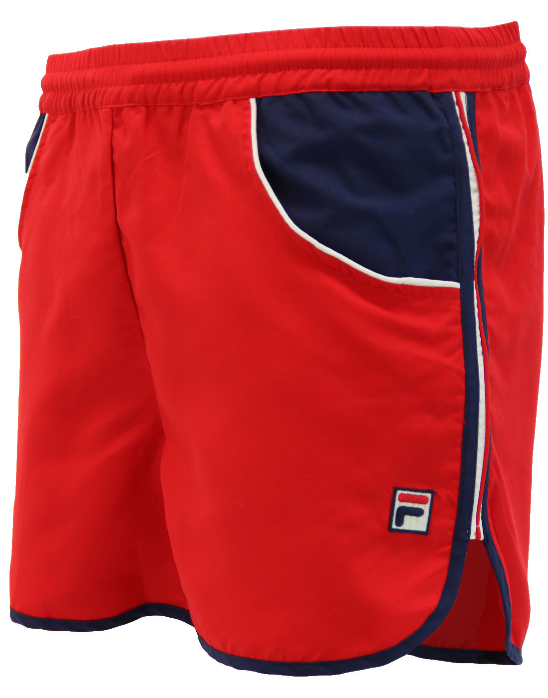 FILA VINTAGE Tomas Retro 1970s Indie Running Style Shorts in Red
