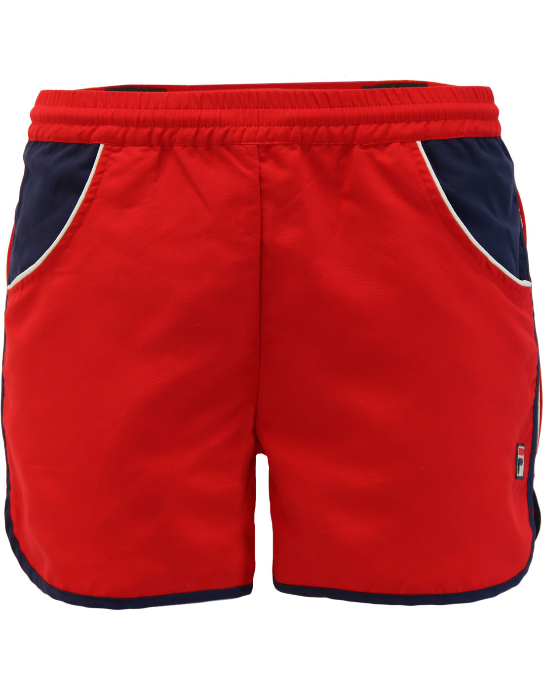 FILA VINTAGE Tomas Retro 1970s Indie Running Style Shorts in Red