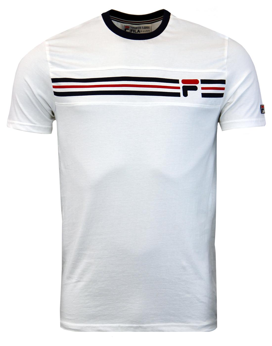 Vandorno FILA VINTAGE Retro 70s T-Shirt - Gardenia