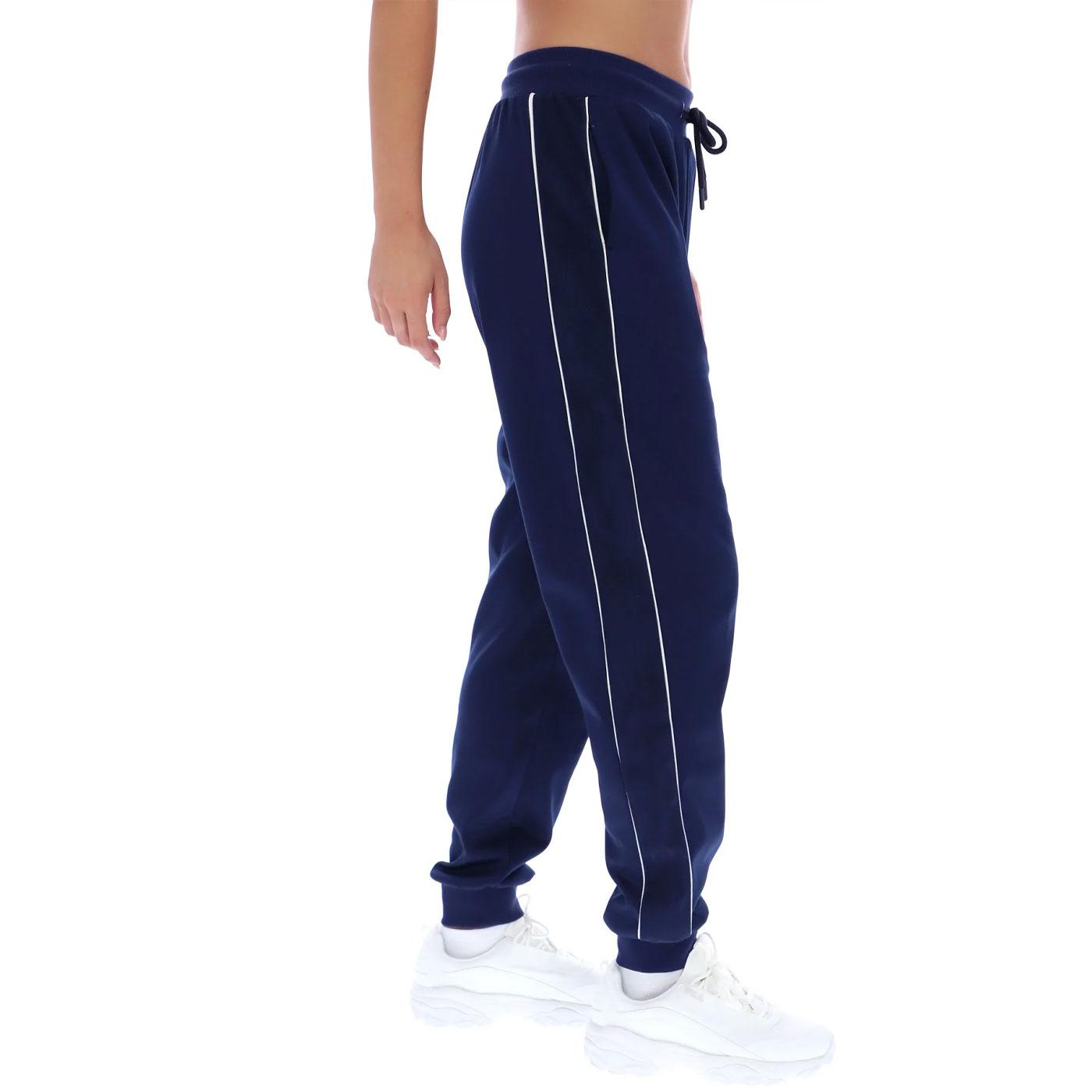 Hollyn Fila Vintage Piping Rib Waistband Joggers Navy Gardenia