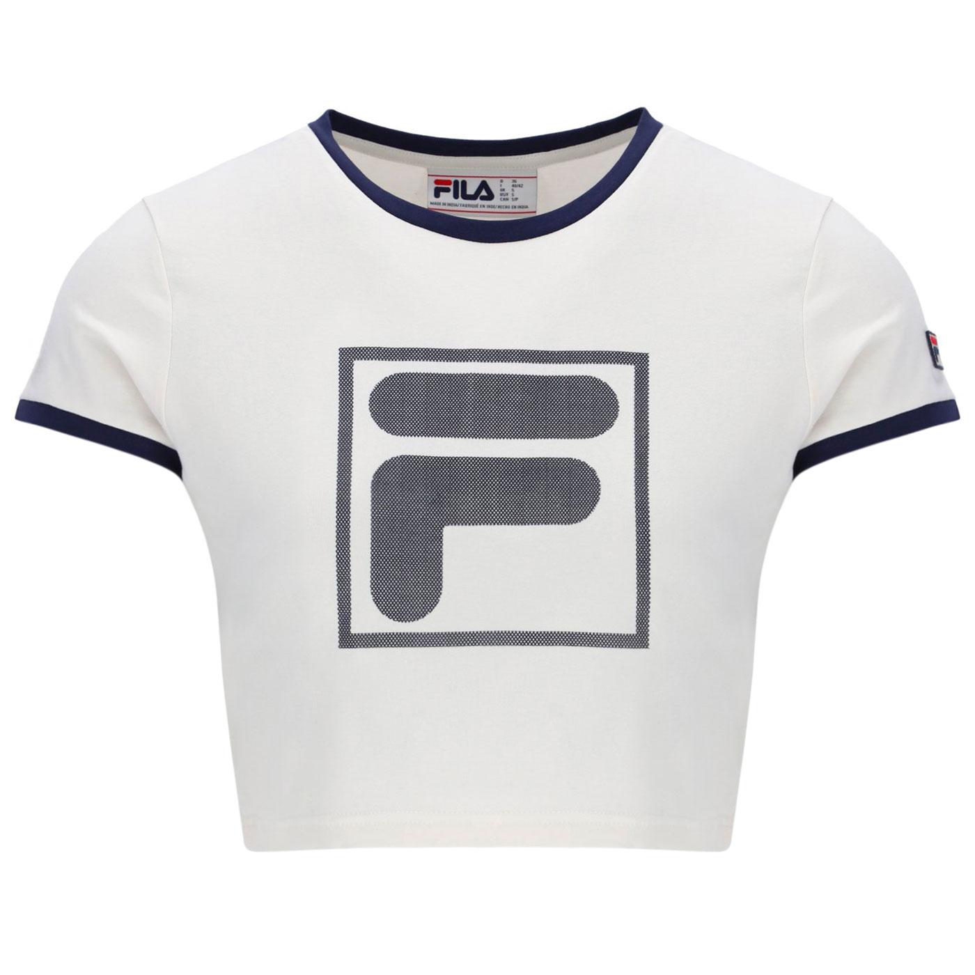 Jeno Fila Vintage Cropped F-box Retro Ringer Tee G