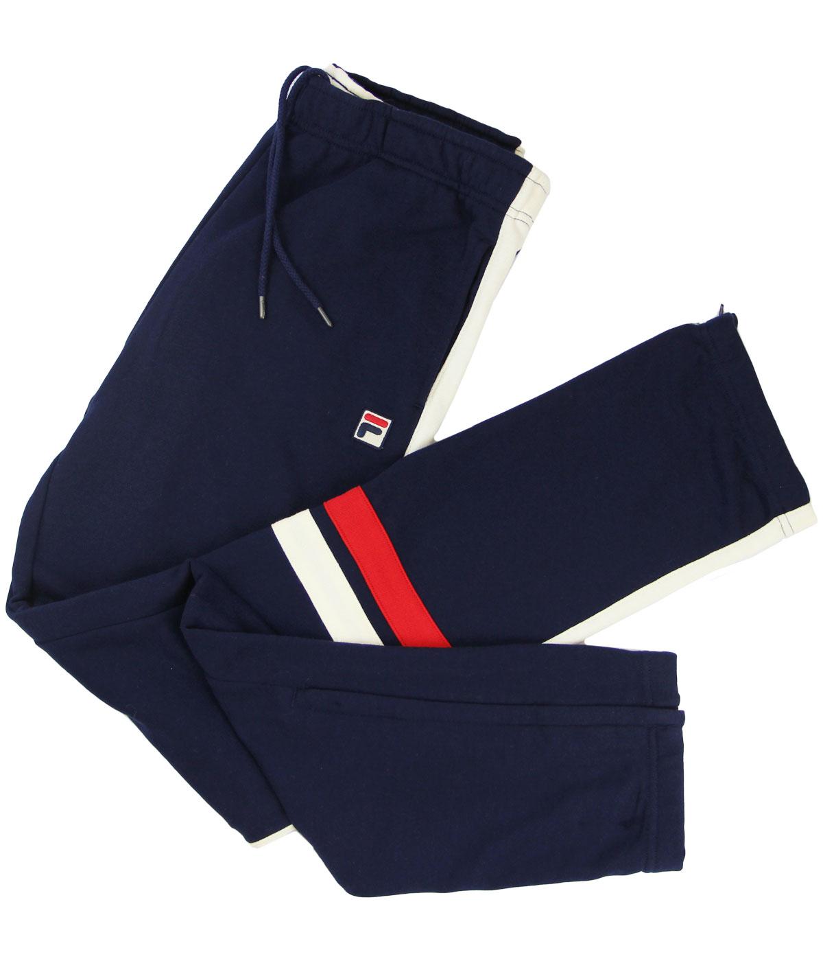 FILA VINTAGE Piave Retro 70s Track Bottoms with Open Zip Hem