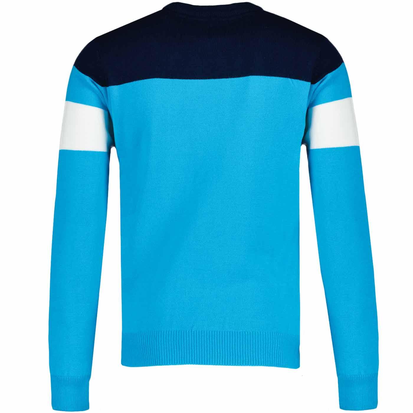 FILA VINTAGE Abner Block Stripe Retro Ski Jumper in Aquarius