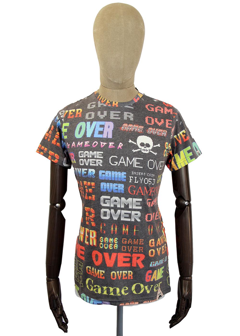 Coda FLY53 Retro Indie Game Over Graphic T-shirt