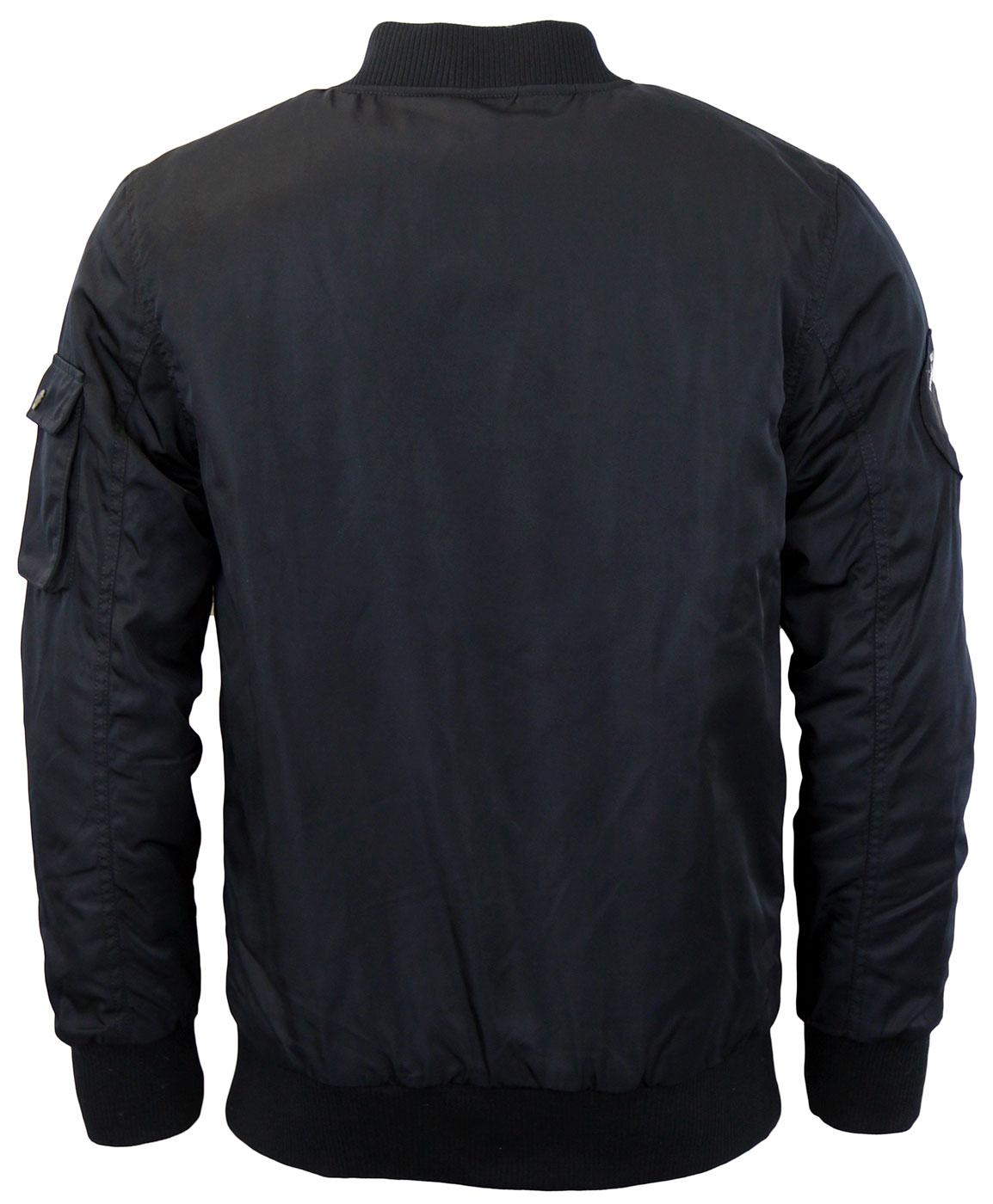 FLY53 Bovva Jacket Retro Mod MA-1 Longline Bomber in Anthracite