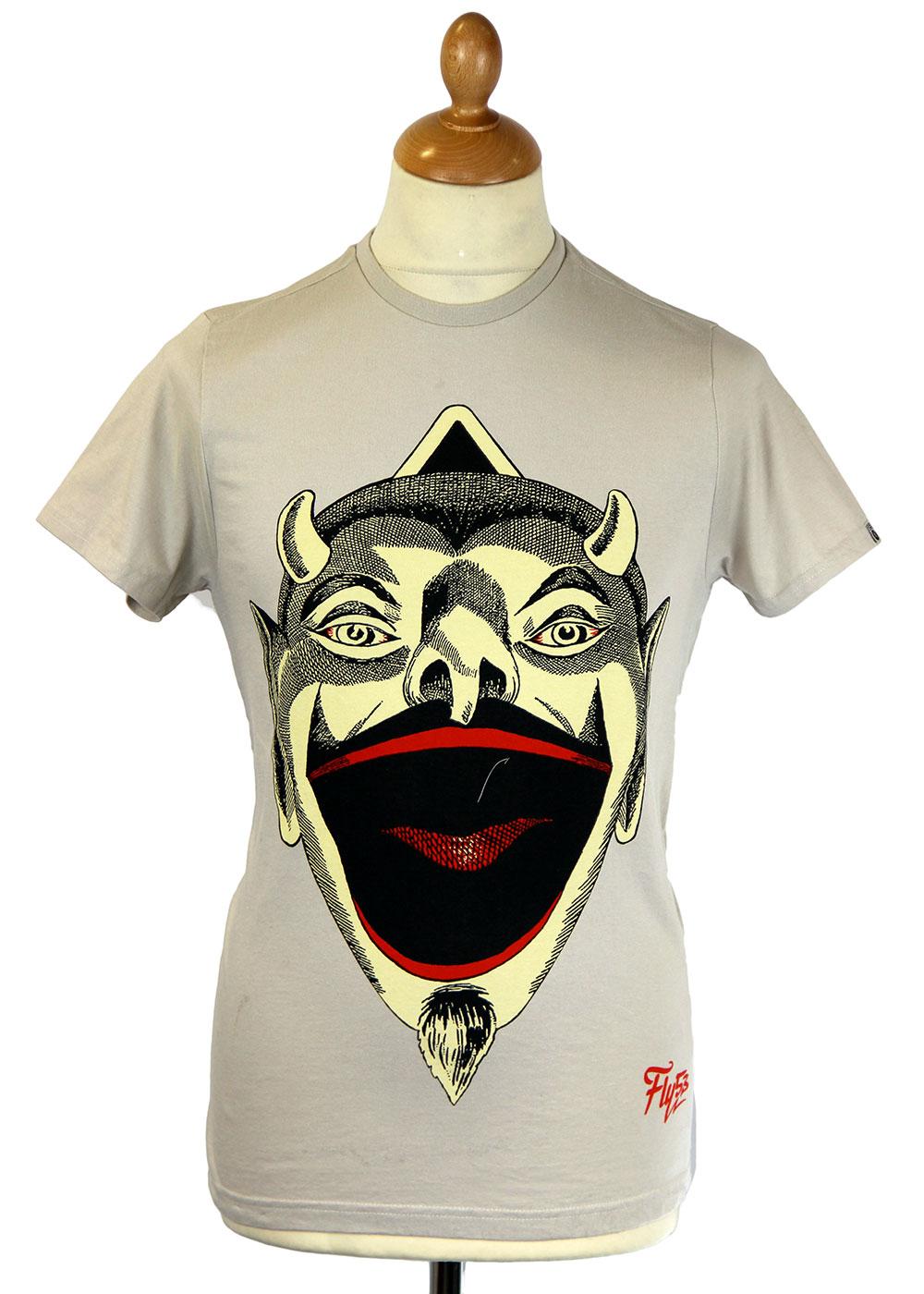 Devilhead FLY53 Retro Indie Mask Print T-Shirt