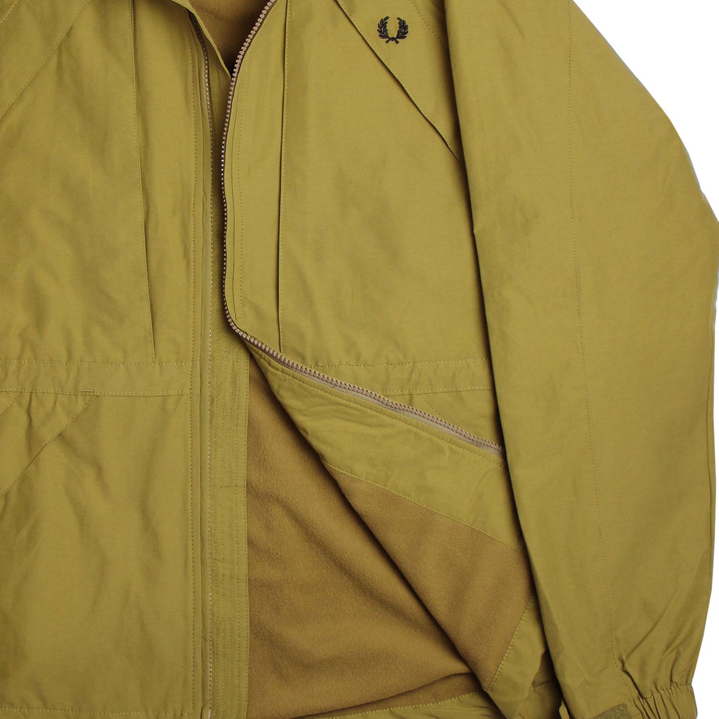 FRED PERRY Retro 90's Funnel Neck Offshore Jacket Coyote