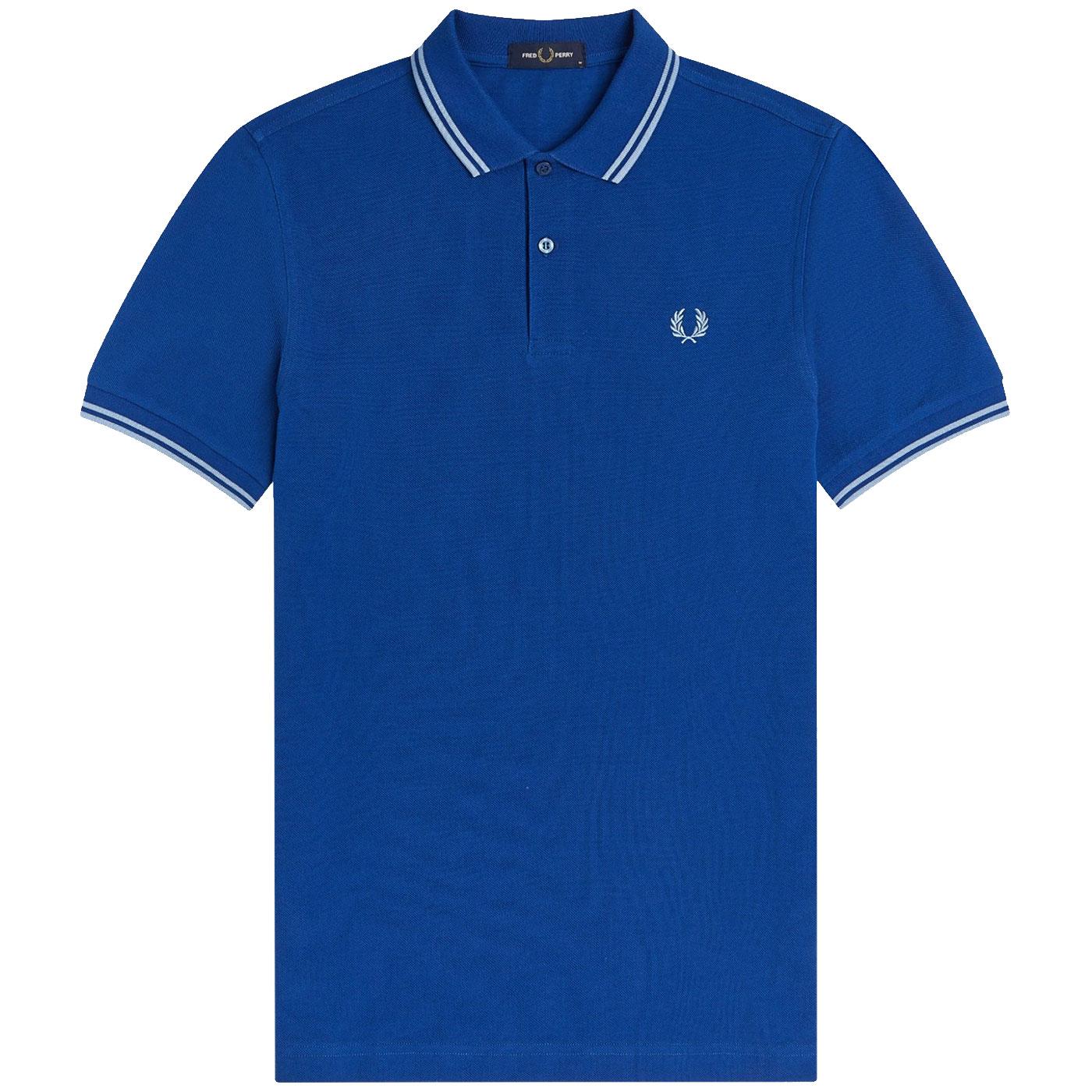 FRED PERRY M3600 Twin Tipped Mod Polo Shirt ROYAL