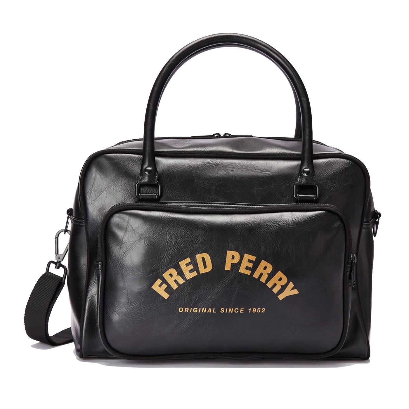 FRED PERRY Retro Arch Branded Holdall Bag - Black