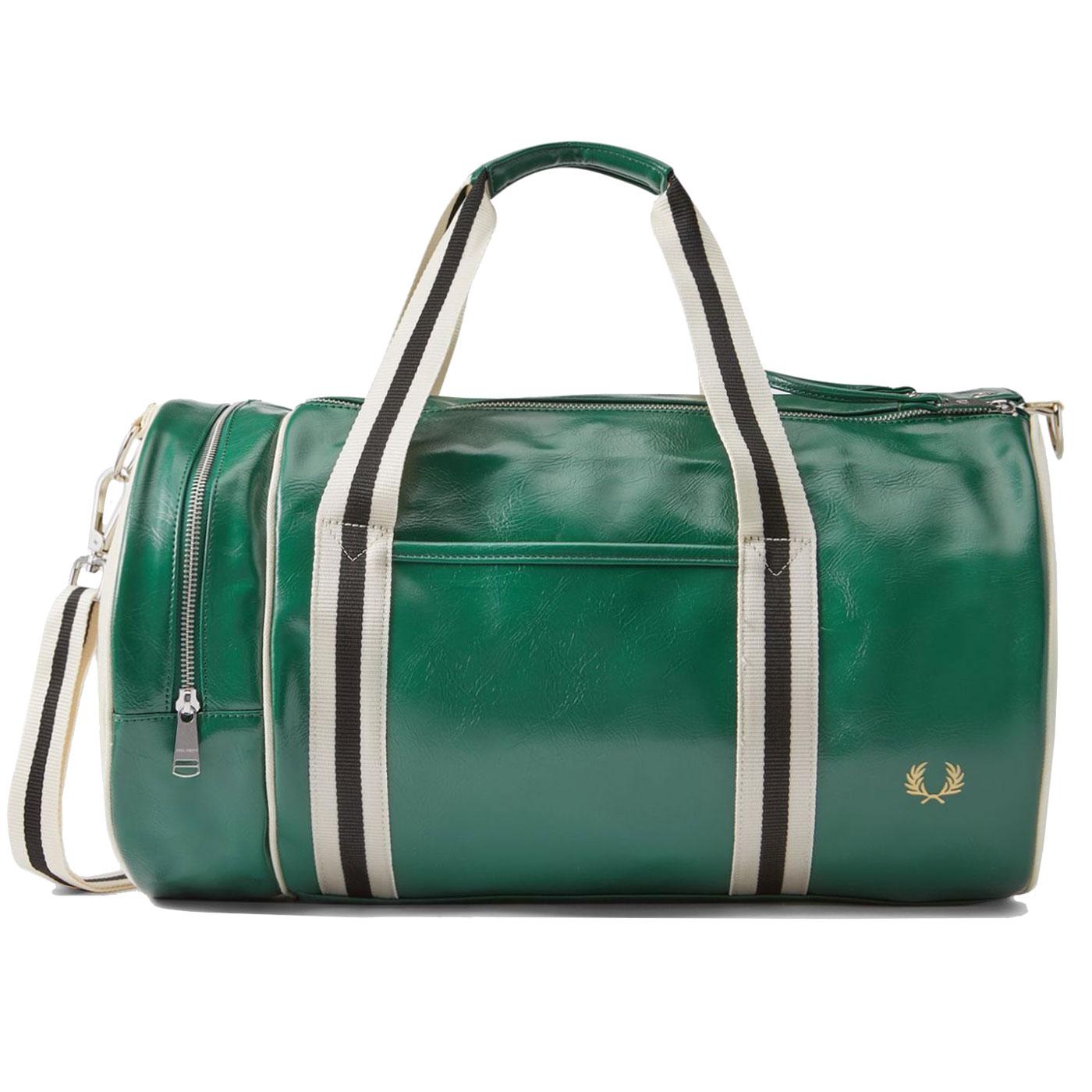 FRED PERRY Retro Classic Barrel Weekend Bag in Ivy