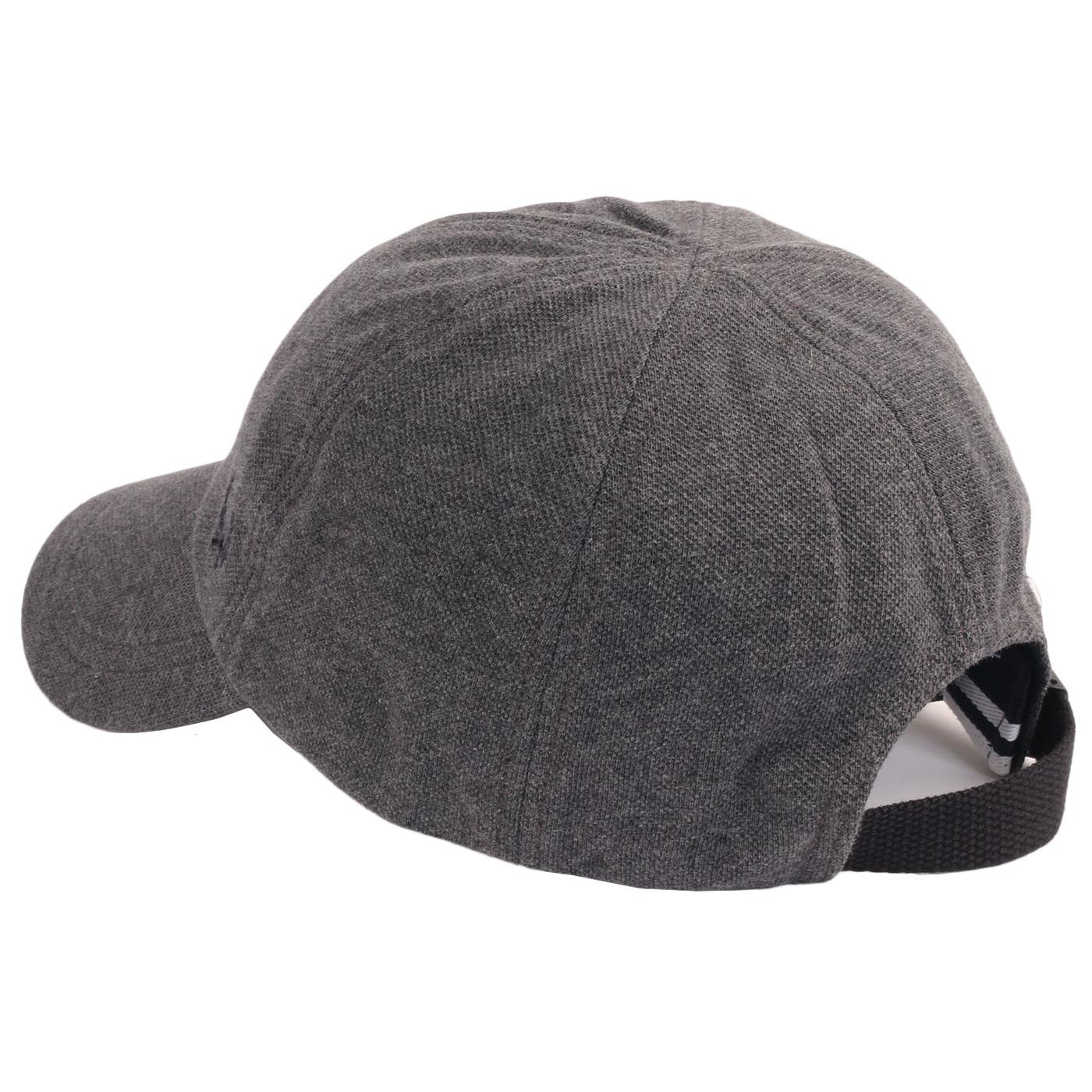 FRED PERRY Classic Retro Pique Cap in Graphite Marl