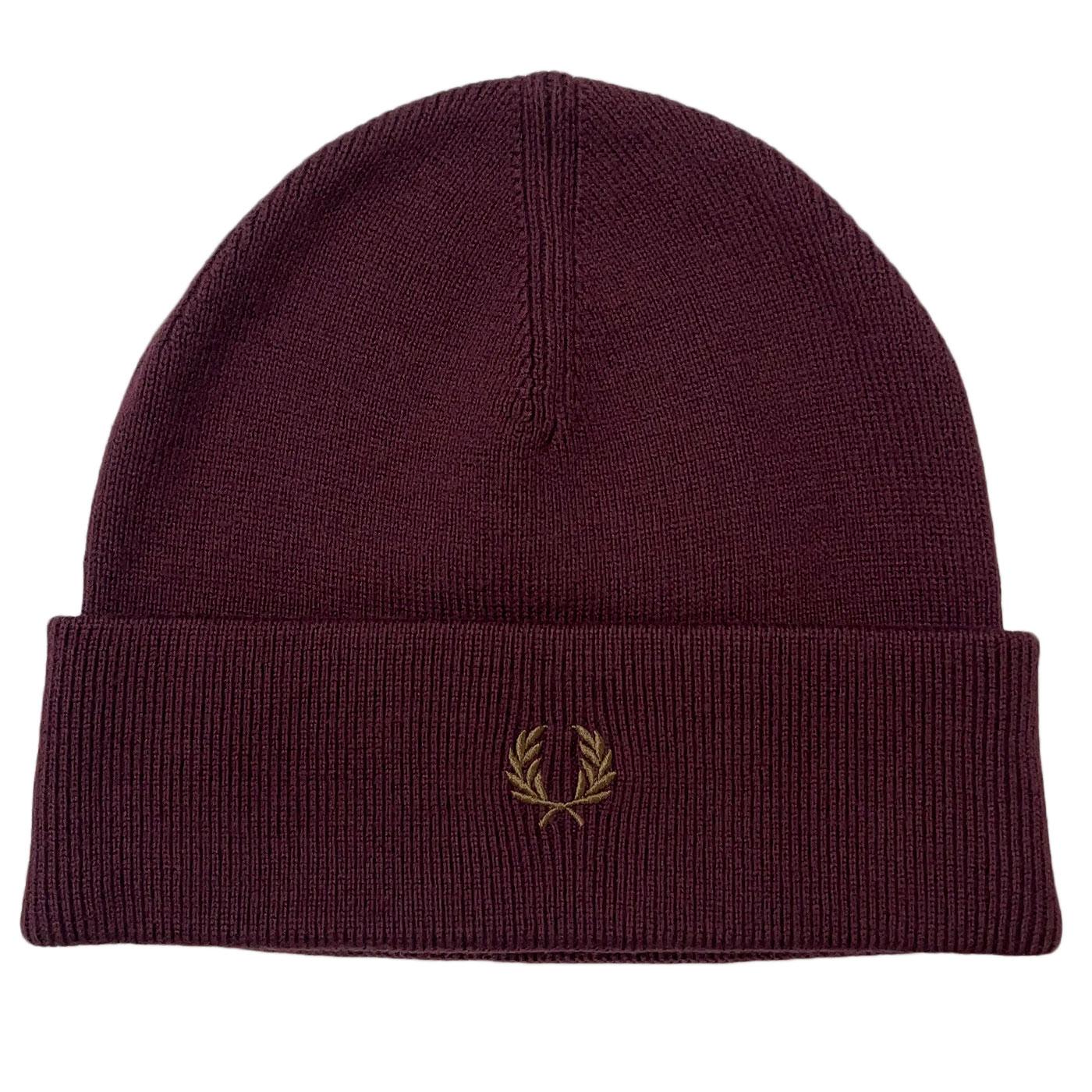 Fred Perry Merino Wool Retro Fold Over Beanie O/SS