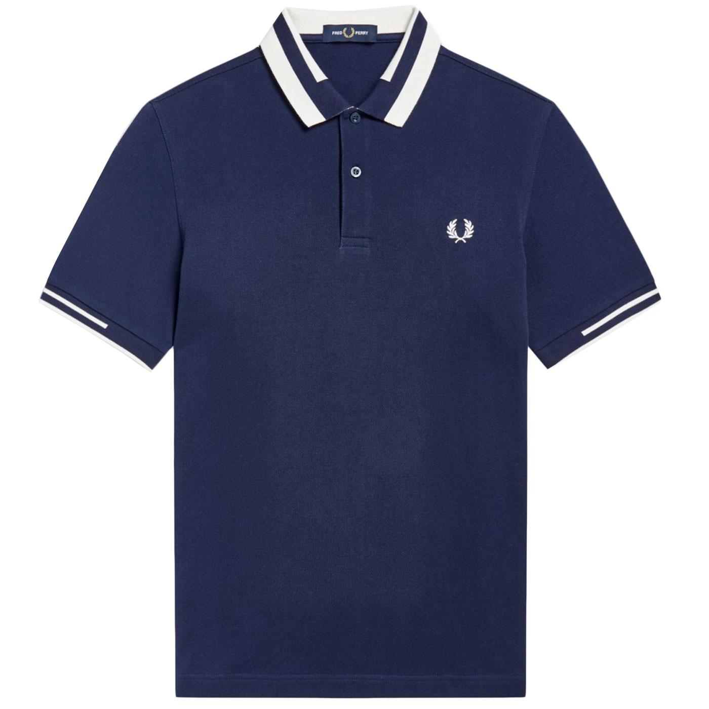 FRED PERRY Bold Tipped Retro Mod Pique Polo in Carbon