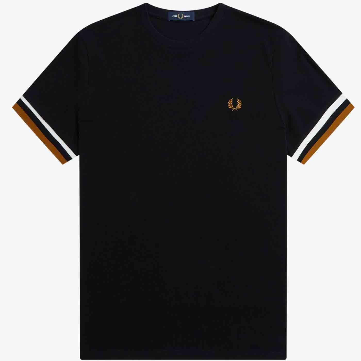 Fred Perry Retro Mod Bold Tipped Pique Tee Black
