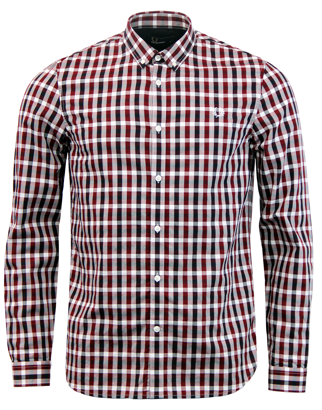 FRED PERRY Mod Gingham Check Button Down Shirt R