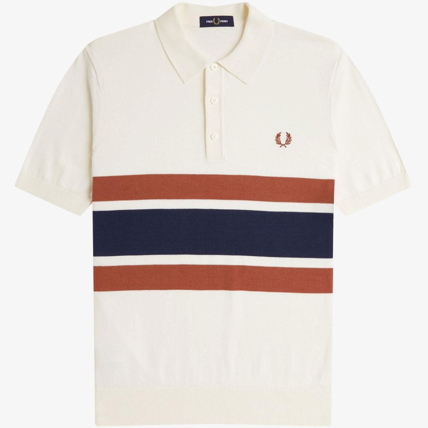 Fred Perry Panelled Combed Cotton Knitted Shirt LE