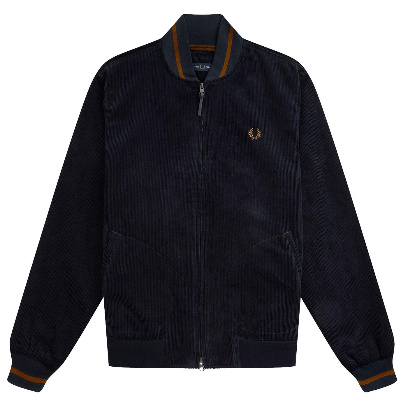 FRED PERRY Retro Mod Cord Tennis Bomber Jacket