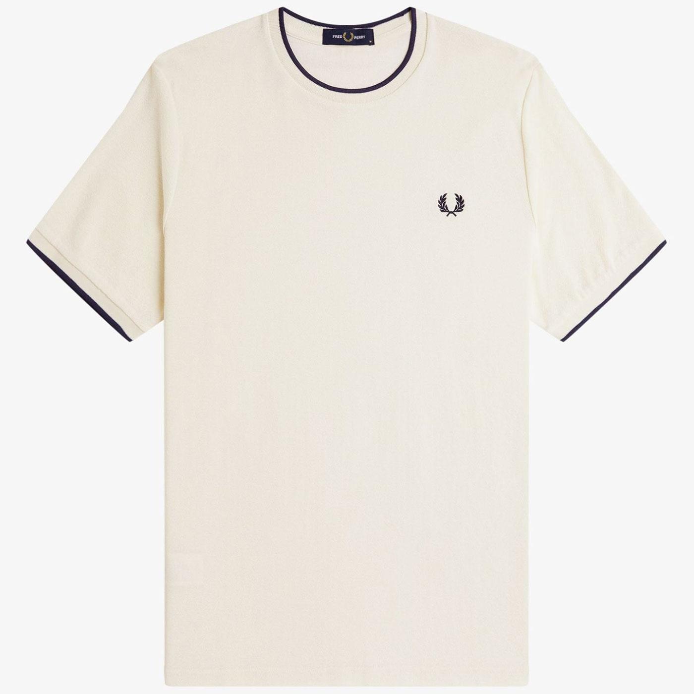 Fred Perry Retro Mod Tipped Crepe Pique T-shirt E