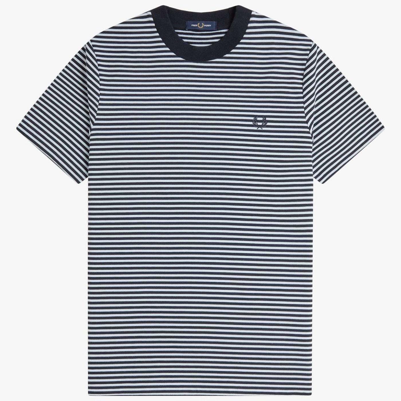 Fred Perry Retro Fine Stripe French Terry Tee (N)