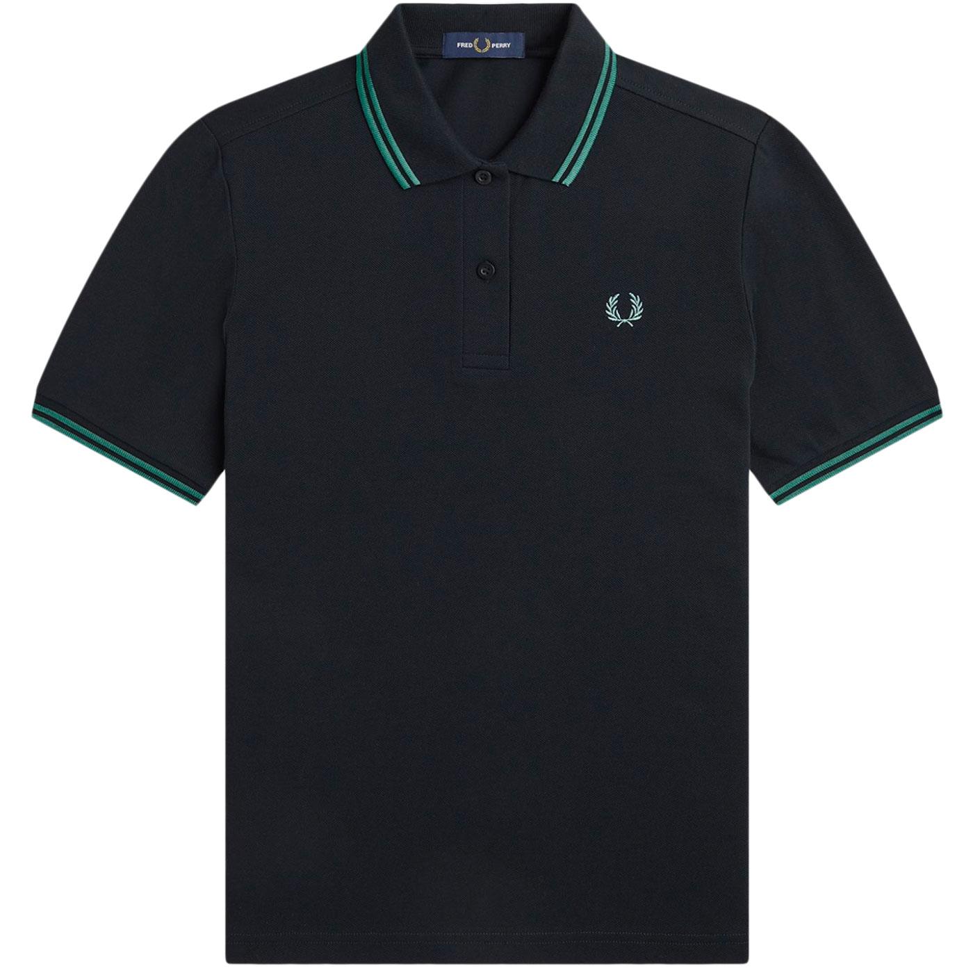 FRED PERRY Women G3600 Retro Twin Tipped Polo B/DM