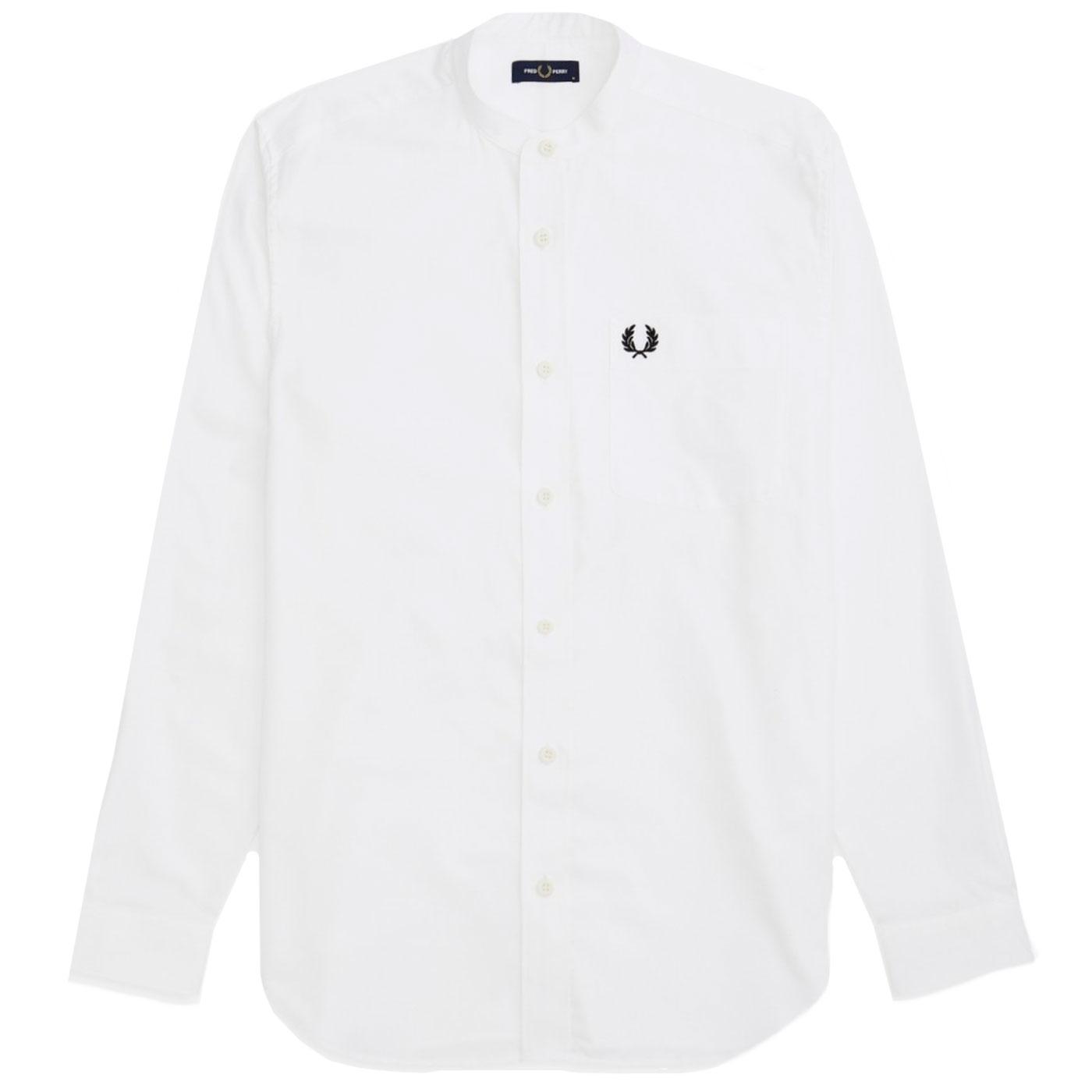 FRED PERRY Retro 60's Grandad Collar Oxford Shirt