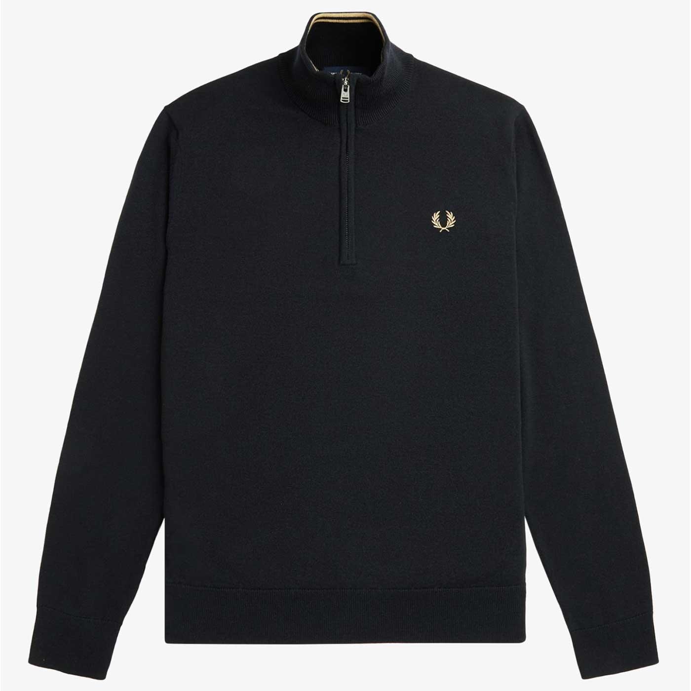 Fred Perry Classic Half Zip Merino Blend Jumper B