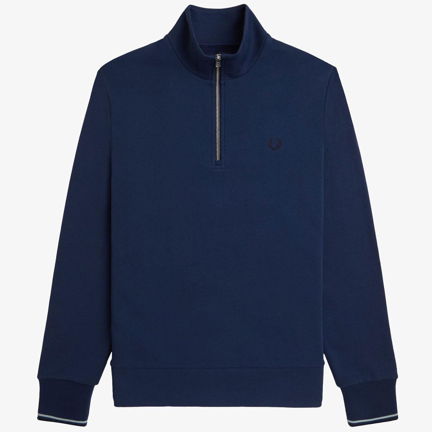 Fred Perry Retro 80s Half Zip Tipped Sweatshirt TB