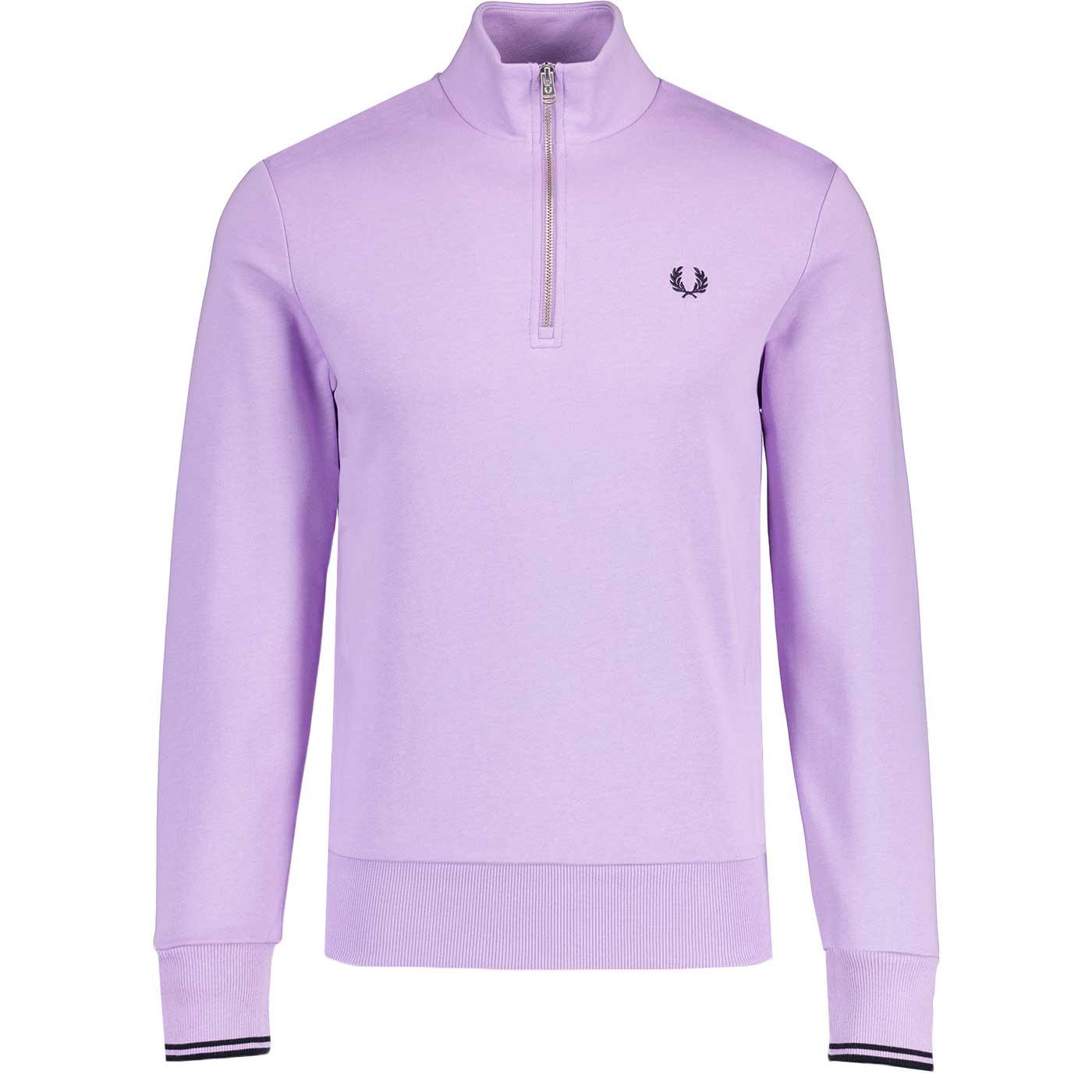 Fred Perry Retro 80s Half Zip Tipped Sweatshirt U