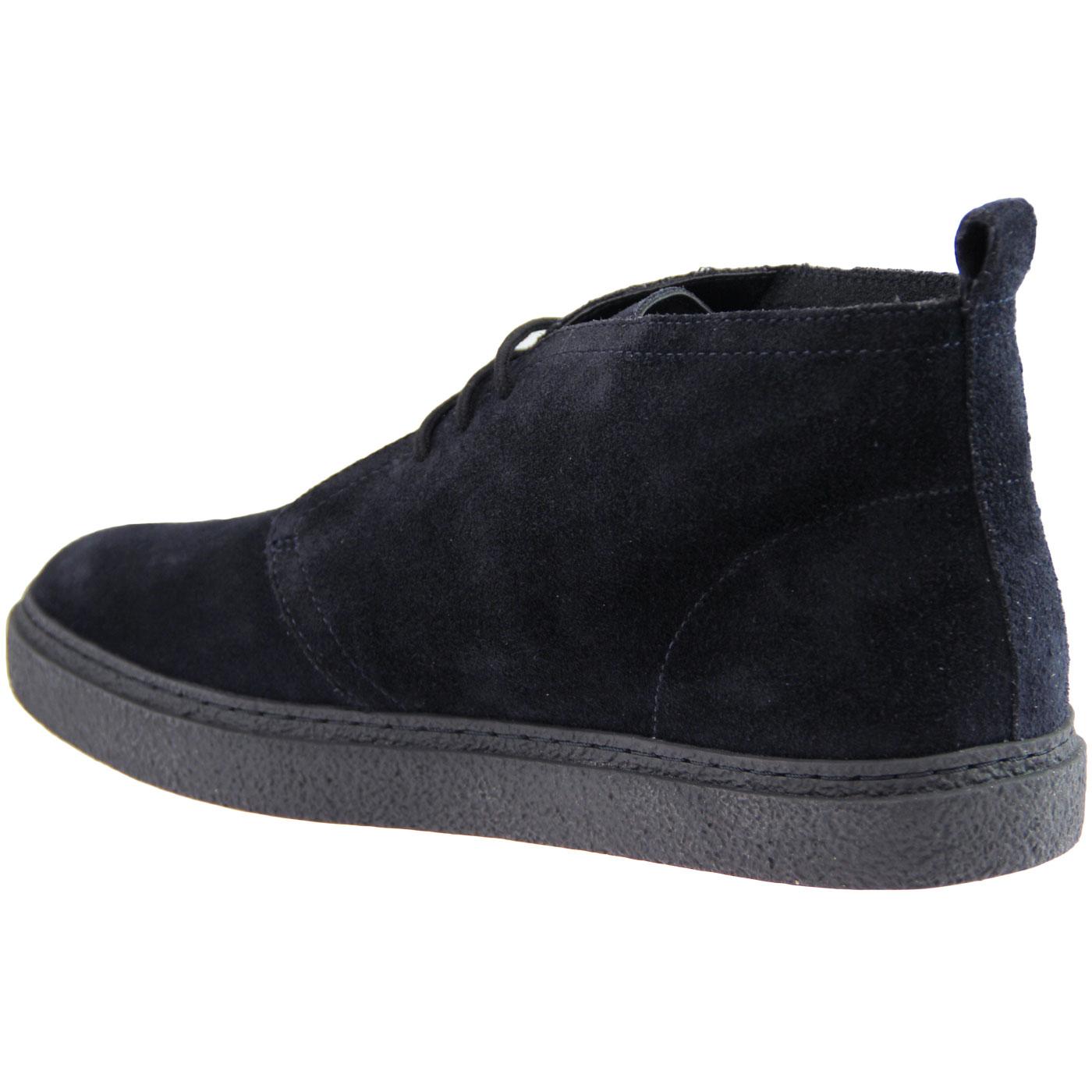 FRED PERRY Hawley Retro Mod Suede Desert Boots in Navy