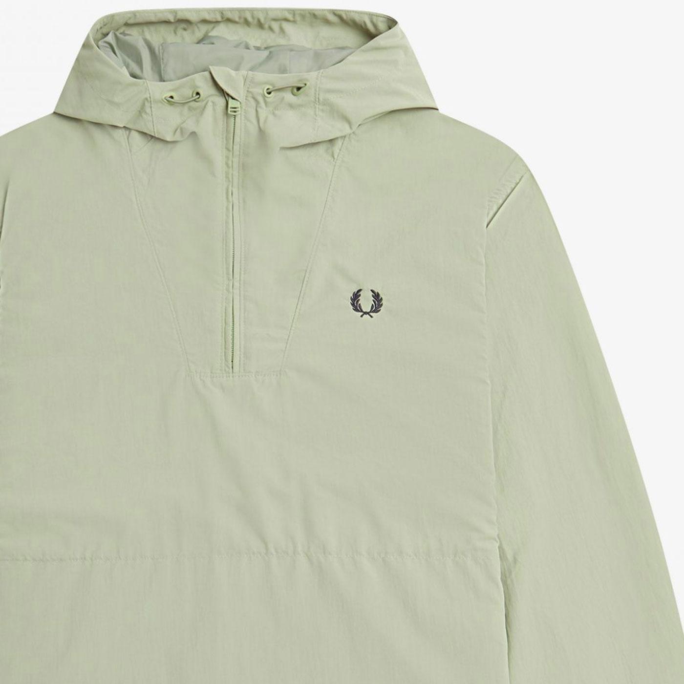 FRED PERRY Retro Warm-Up Overhead Shell Jacket Seagrass