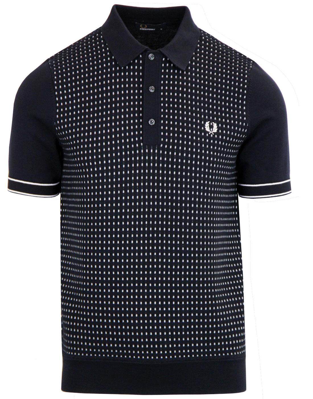 FRED PERRY Retro Mod Indie Jacquard Panel Polo