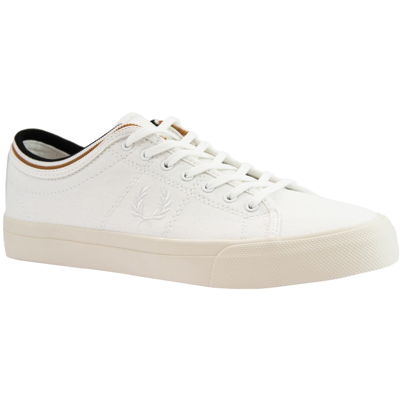 Kendrick FRED PERRY Retro Tipped Canvas Trainers