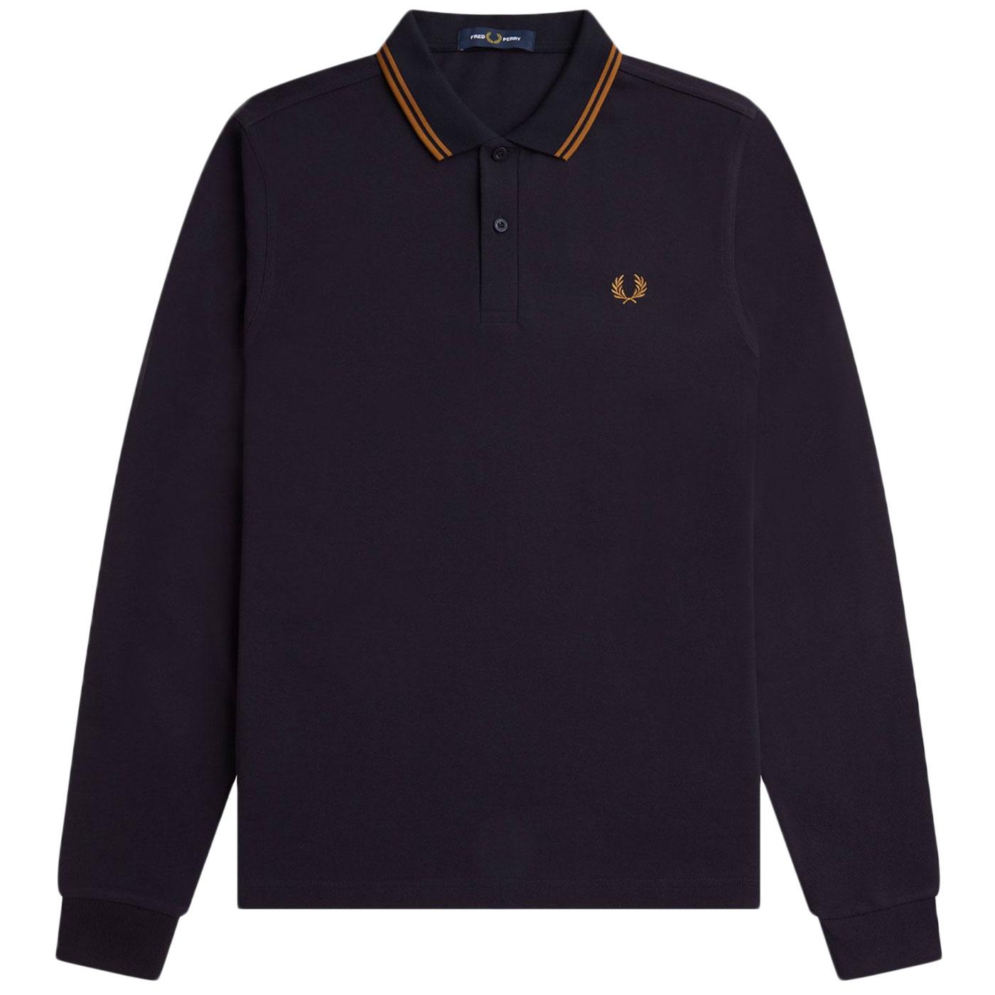 M3636 FRED PERRY Mod L/S Twin Tipped Polo (N/DC)