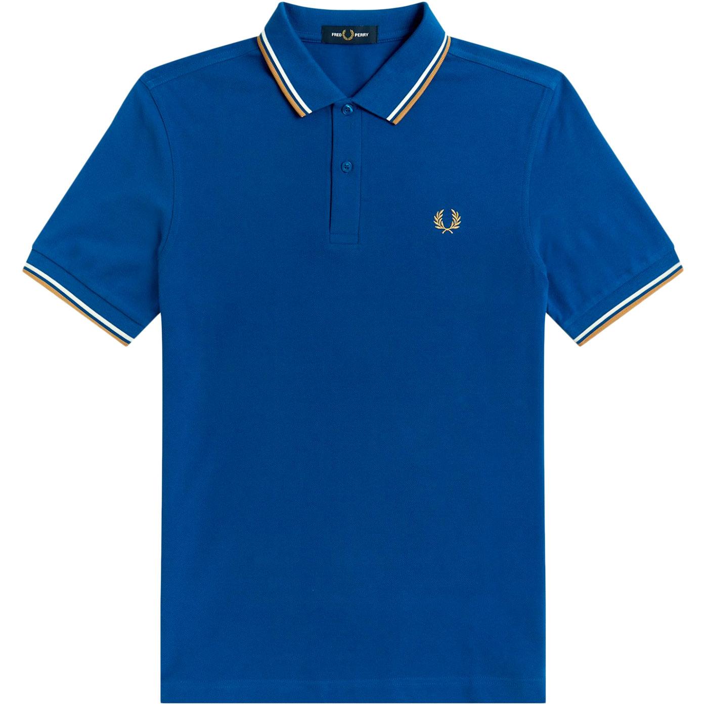 FRED PERRY M3600 111 Twin Tipped Mod Polo Top MB