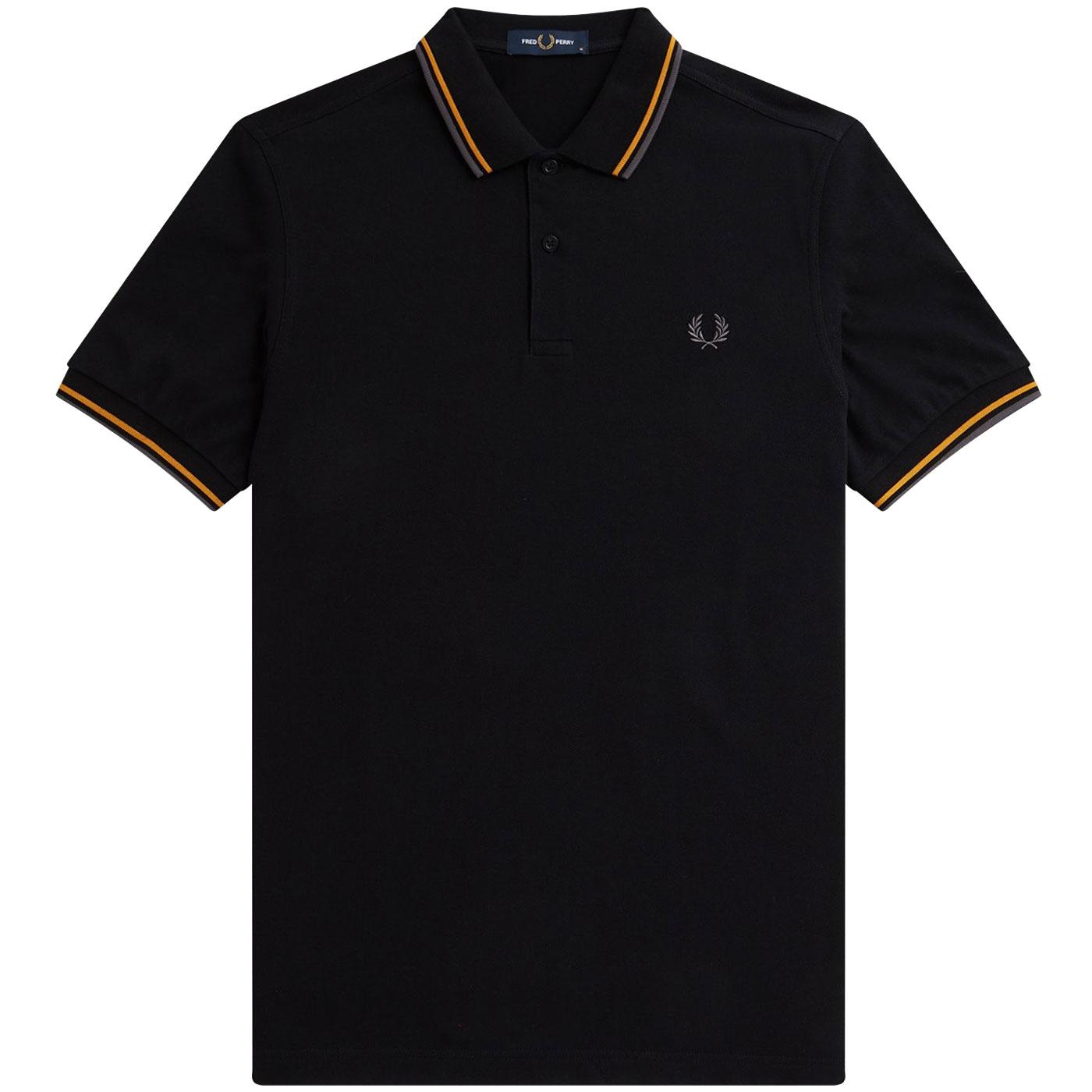 FRED PERRY M3600 Mod Twin Tipped Polo Shirt B/G/G